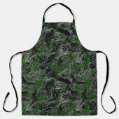Funky groene leger camouflage schort (Voorkant)