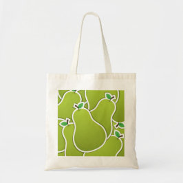 Funky groene peren tote bag