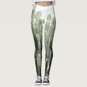 Funky groene succulente plant print legging