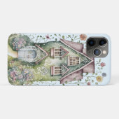 Funky groene waterverf huis bloeit miljoenen Case-Mate iPhone case (Achterkant (horizontaal))