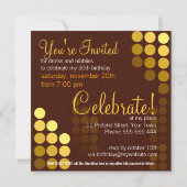 Funky Groove Gold Disco Party Birthday Invitation Kaart (Achterkant)