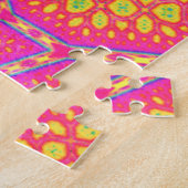 Funky Groovy geometrische wiskundige fractal tree Legpuzzel (Zijkant)