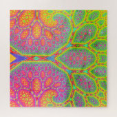 Funky Groovy geometrische wiskundige fractal tree Legpuzzel (Horizontaal)