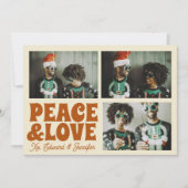 Funky Groovy Merry Kerstfoto Kerst Kaart (Voorkant)