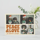 Funky Groovy Merry Kerstfoto Kerst Kaart (Staand voorkant)