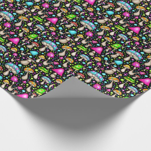 Funky Groovy Mushroom Cadeaupapier (Hoek)