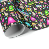 Funky Groovy Mushroom Cadeaupapier (Rol Hoek)