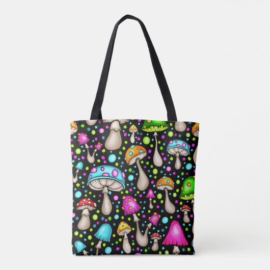 Funky Groovy Mushroom Tote Bag (Achterkant)