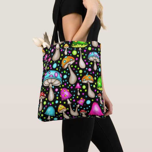 Funky Groovy Mushroom Tote Bag (Dichtbij)