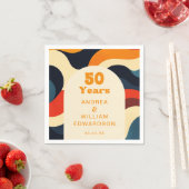 Funky Groovy Retro 50ste bruiloft Jubileum Servet (Insitu)