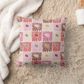 Funky Groovy Retro Bloemen Patroon Kussen (Deken)