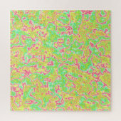 Funky Groovy Retro Bold Neon Hippie Trippy Marble Legpuzzel (Verticaal)