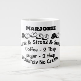 Funky grote moderne minimalistische naam koffie li grote koffiekop