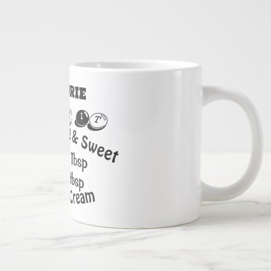 Funky grote moderne minimalistische naam koffie li grote koffiekop (Rechts)