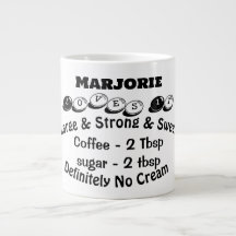 Funky grote moderne minimalistische naam koffie li