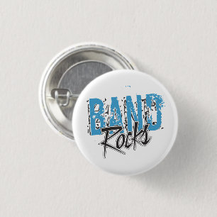Funky Grunge Marching Band Rocks Ronde Button 3,2 Cm