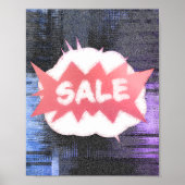 Funky Grunge Sale Burst Gritty and Playful Design Poster (Voorkant)