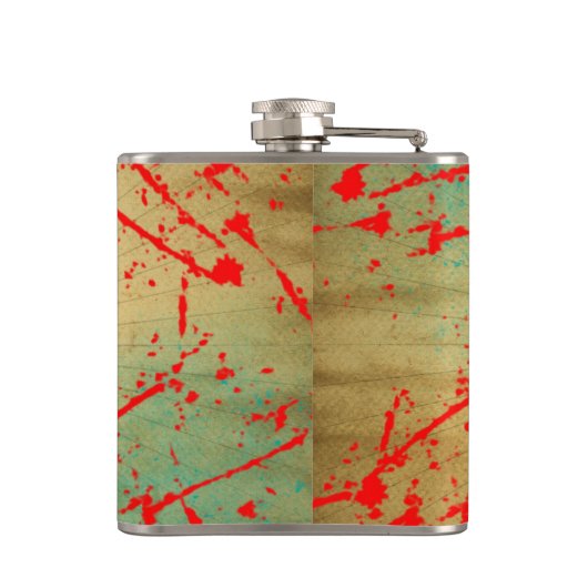 Funky Grunge Sugar Skull, op maat gesneden Heupfles (Achterkant)