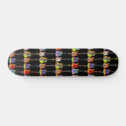 Funky Guitars Pattern Persoonlijk Skateboard (Horizontaal)