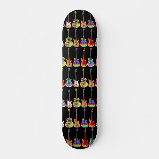Funky Guitars Pattern Persoonlijk Skateboard (Voorkant)