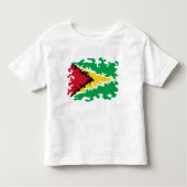 Funky Guyana Flag Custom Kinder Shirts (Voorkant)