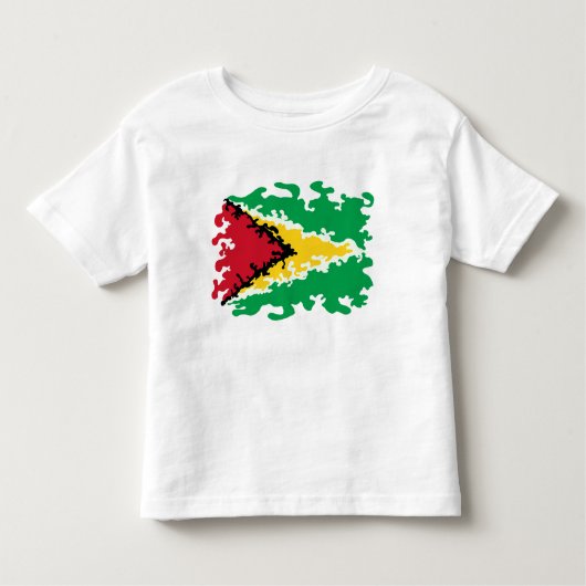 Funky Guyana Flag Custom Kinder Shirts (Voorkant)