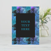 Funky Halftone Zine Style Grunge Invitation Kaart (Staand voorkant)