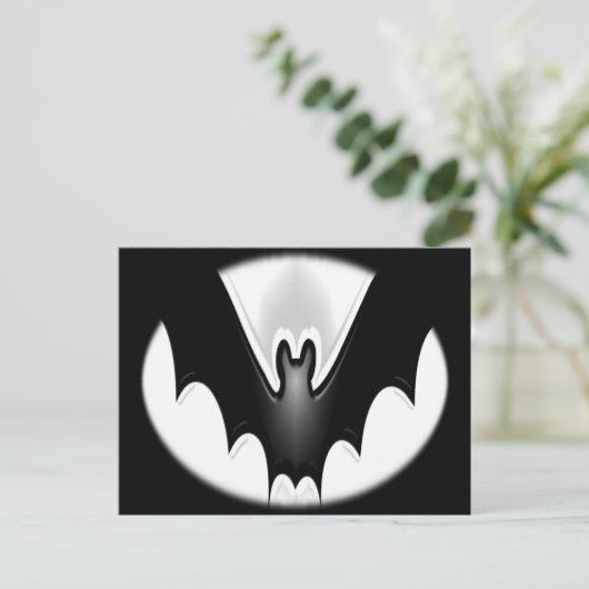 Funky Halloween Bat Briefkaart (Staand voorkant)