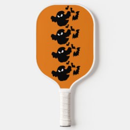 Funky Halloween Bat Spooky Black Ghouls Oranje Fun Pickleball Paddle