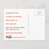 Funky Halloween Kostuum Party Invitation briefkaar Uitnodiging Briefkaart (Achterkant)