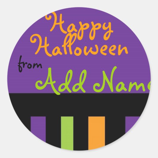 Funky Halloween Treat Label (Voorkant)