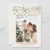 Funky Hand Drawn Boho Merry Christmas 2 Photo Feestdagenkaart (Voorkant)