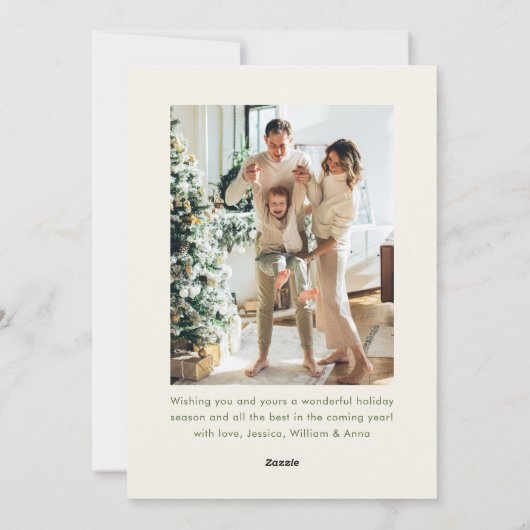 Funky Hand Drawn Boho Merry Christmas 2 Photo Feestdagenkaart (Achterkant)