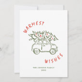 Funky Hand Drawn Scribble Retro Christmas Feestdagenkaart (Voorkant)