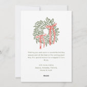 Funky Hand Drawn Scribble Retro Christmas Feestdagenkaart (Achterkant)