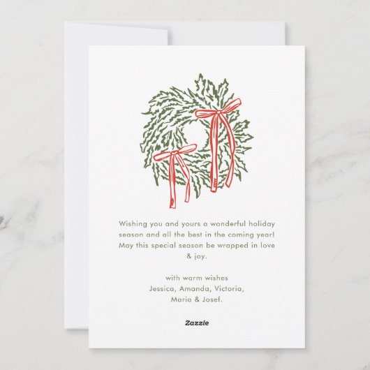 Funky Hand Drawn Scribble Retro Christmas Feestdagenkaart (Achterkant)