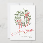 Funky Hand Drawn Scribble Retro Christmas Feestdagenkaart (Voorkant)