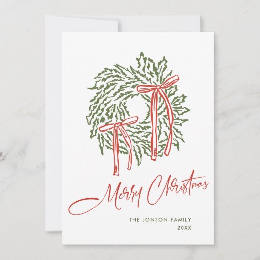 Funky Hand Drawn Scribble Retro Christmas Feestdagenkaart (Voorkant)