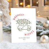 Funky Hand Drawn Scribble Retro Christmas Feestdagenkaart