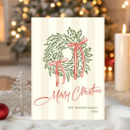 Funky Hand Drawn Scribble Retro Christmas Feestdagenkaart