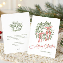 Funky Hand Drawn Scribble Retro Christmas Feestdagenkaart