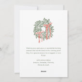 Funky Hand Drawn Scribble Retro Christmas Feestdagenkaart (Achterkant)