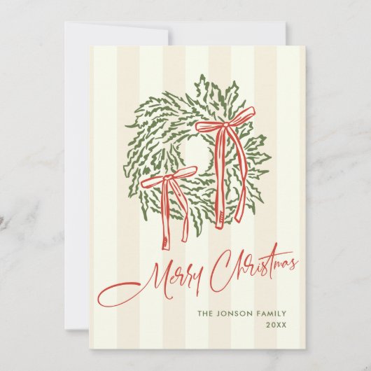 Funky Hand Drawn Scribble Retro Christmas Feestdagenkaart (Voorkant)