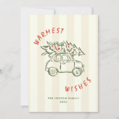 Funky Hand Drawn Scribble Retro Christmas Feestdagenkaart (Voorkant)