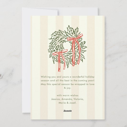 Funky Hand Drawn Scribble Retro Christmas Feestdagenkaart (Achterkant)