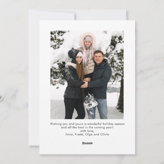 Funky Hand Drawn Scribble Retro Christmas Photo Feestdagenkaart (Achterkant)