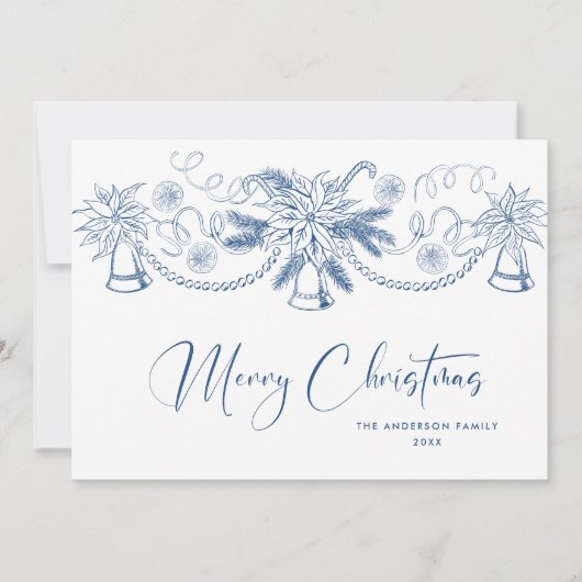 Funky Hand Drawn Scribble Retro Kerstmis Feestdagenkaart (Voorkant)