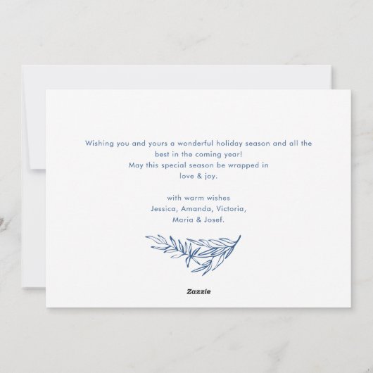 Funky Hand Drawn Scribble Retro Kerstmis Feestdagenkaart (Achterkant)