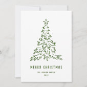 Funky Hand Drawn Scribble Retro Kerstmis Feestdagenkaart (Voorkant)