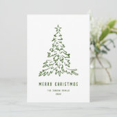 Funky Hand Drawn Scribble Retro Kerstmis Feestdagenkaart (Staand voorkant)